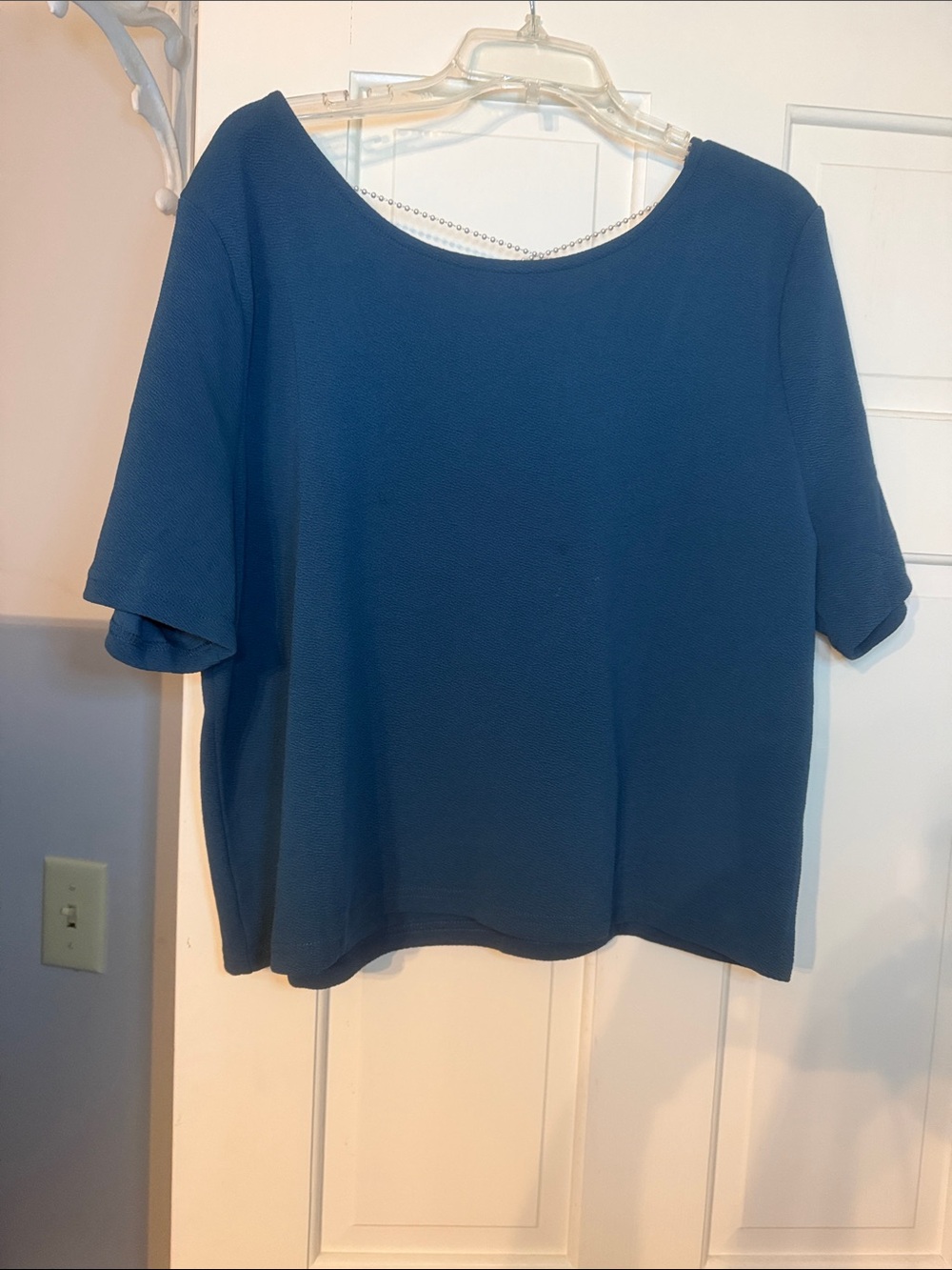Boxy Short-Sleeve Tee in Deep Blue
